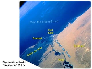 O comprimento do Canal é de 163 km  