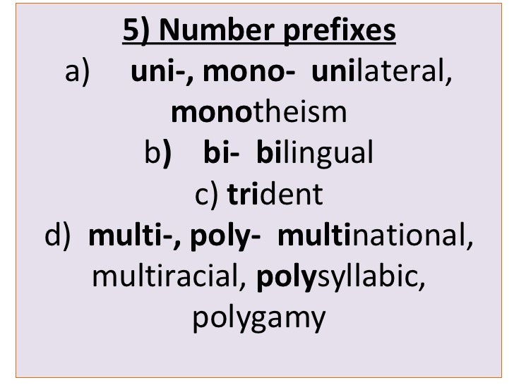 Suffix,prefix