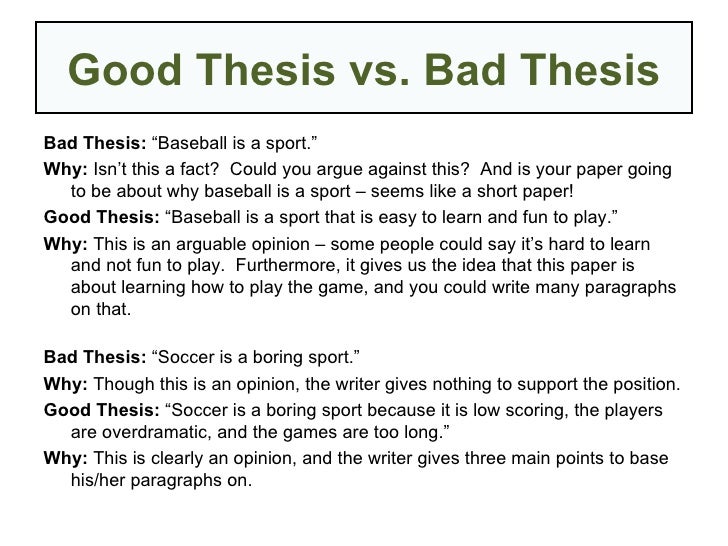 good argumentative thesis examples