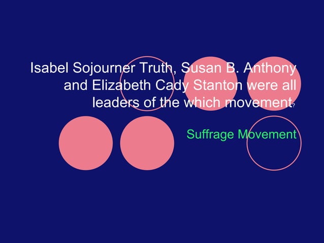 suffrage movement | PPT