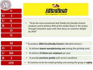 Presentation on Industrial Training in UltraTech Cement , Ratnagiri ...