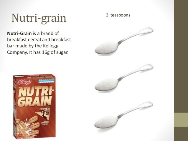 sugar in nutri grain bar