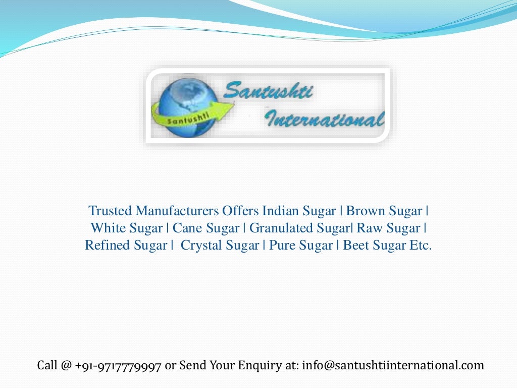 Sugar Manufacturers Suppliers India
