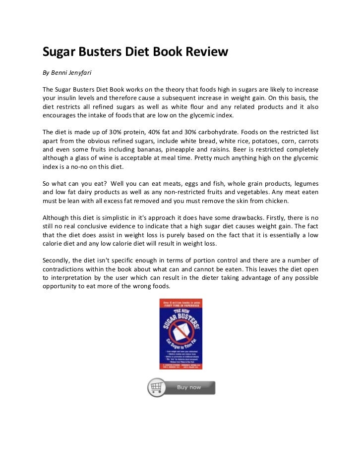Sugar busters diet book review
