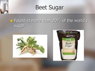 Beet Sugar


Found in more than 20% of the world’s
sugar

 