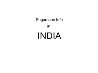 Sugarcane Info in  INDIA 