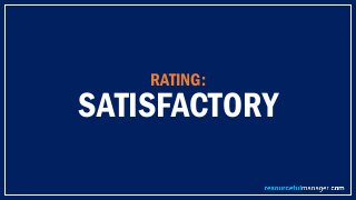 RATING:
SATISFACTORY
 