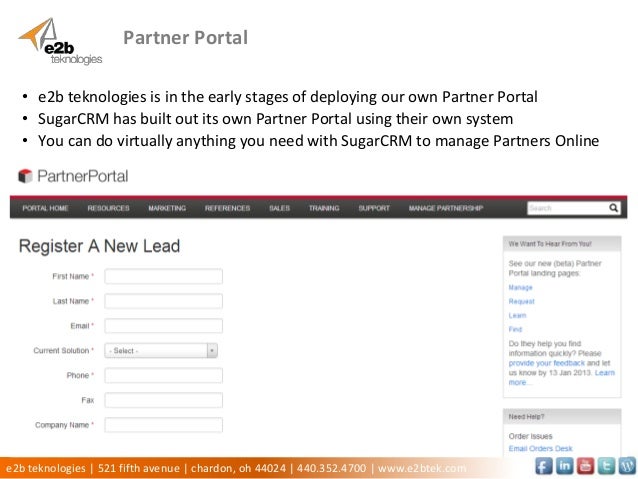 sugarcrm for partner relationship management prm partnership relationship management