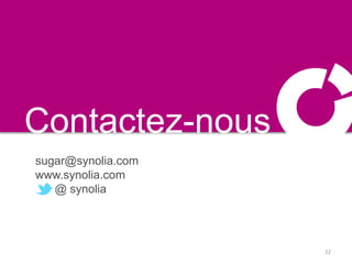 Contactez-nous
22
sugar@synolia.com
www.synolia.com
@ synolia
 
