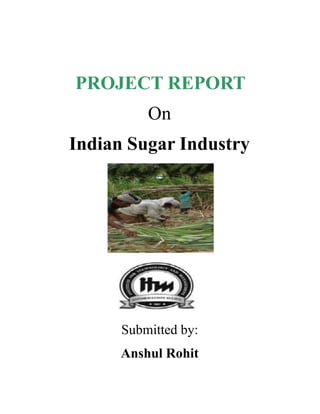 PROJECT REPORT
On
Indian Sugar Industry
Submitted by:
Anshul Rohit
 