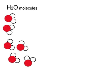 H 2 O  molecules CO 2  molecules 