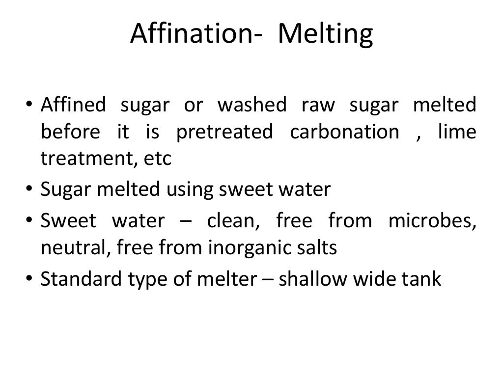 Sugar refining