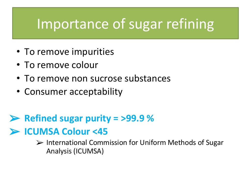 Sugar refining