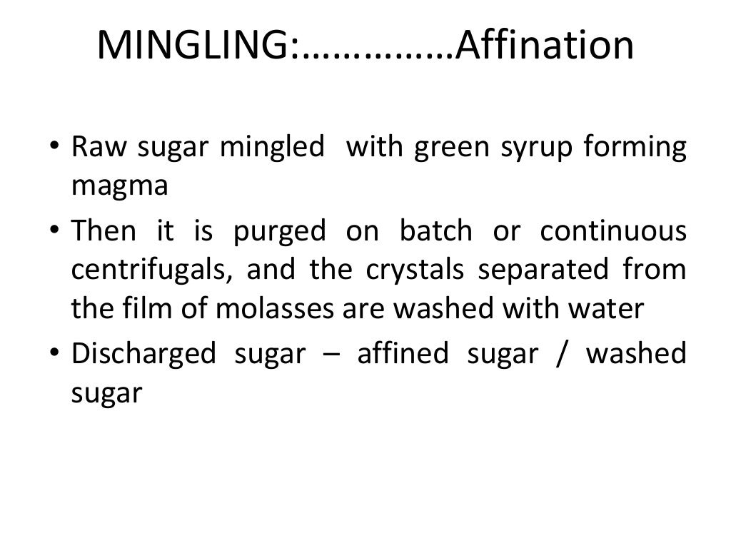 Sugar refining