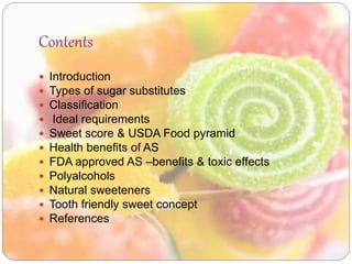 Sugar substitutes ppt | PPTX