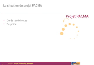 La situation du projet PACMA


                                                  Projet PACMA
     • Durée : 10 Minutes
     • Delphine




14      03/11/2011   Scrum User Group Bordelais
 