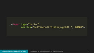 Organized by the Community, for the Community.SUGCON  NORTH AMERICA  2015SUGCON  NORTH AMERICA  2015 2
 