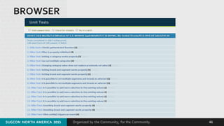 Organized by the Community, for the Community.
BROWSER
SUGCON  NORTH AMERICA  2015 46
 