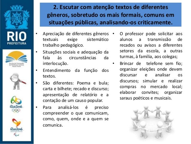 Sugestões atividades oralidade