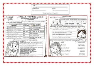 E. M.____________________________________________________
Aluno (a):_________________________________________________
Professor(a):_____________________ Turma:____________________
Ano:__________________ Turno:____________________
Disciplina: Língua Portuguesa
 