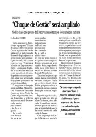 JORNAL DIÁRIO DO COMÉRCIO – 23/04/13 – PÁG. 17
 
