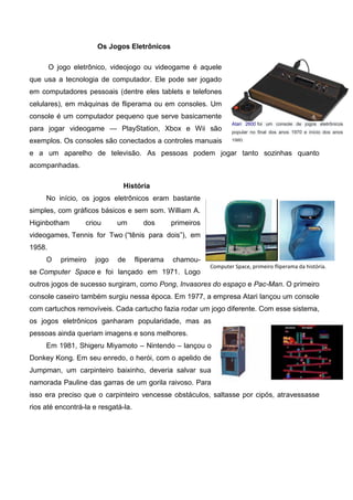 Os Jogos Eletrônicos, PDF