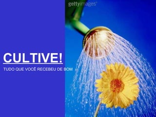 CULTIVE! TUDO QUE VOCÊ RECEBEU DE BOM