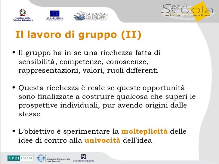 Suggerimenti per il lavoro di gruppo/perla-scuola
