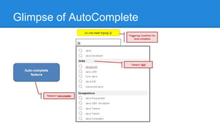 Glimpse of AutoComplete
 