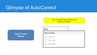 Glimpse of AutoCorrect
 