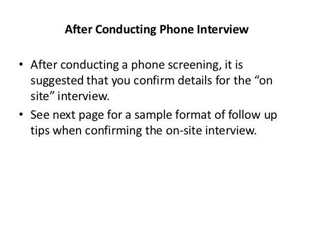 following up after a phone interview