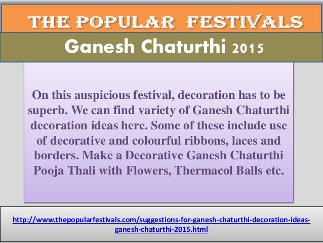 Suggestions For Ganesh Chaturthi Decoration Ideas Ganesh Chaturthi 2 Suggestions For Ganesh Chaturthi Decoration Ideas Ganesh Chaturthi 2