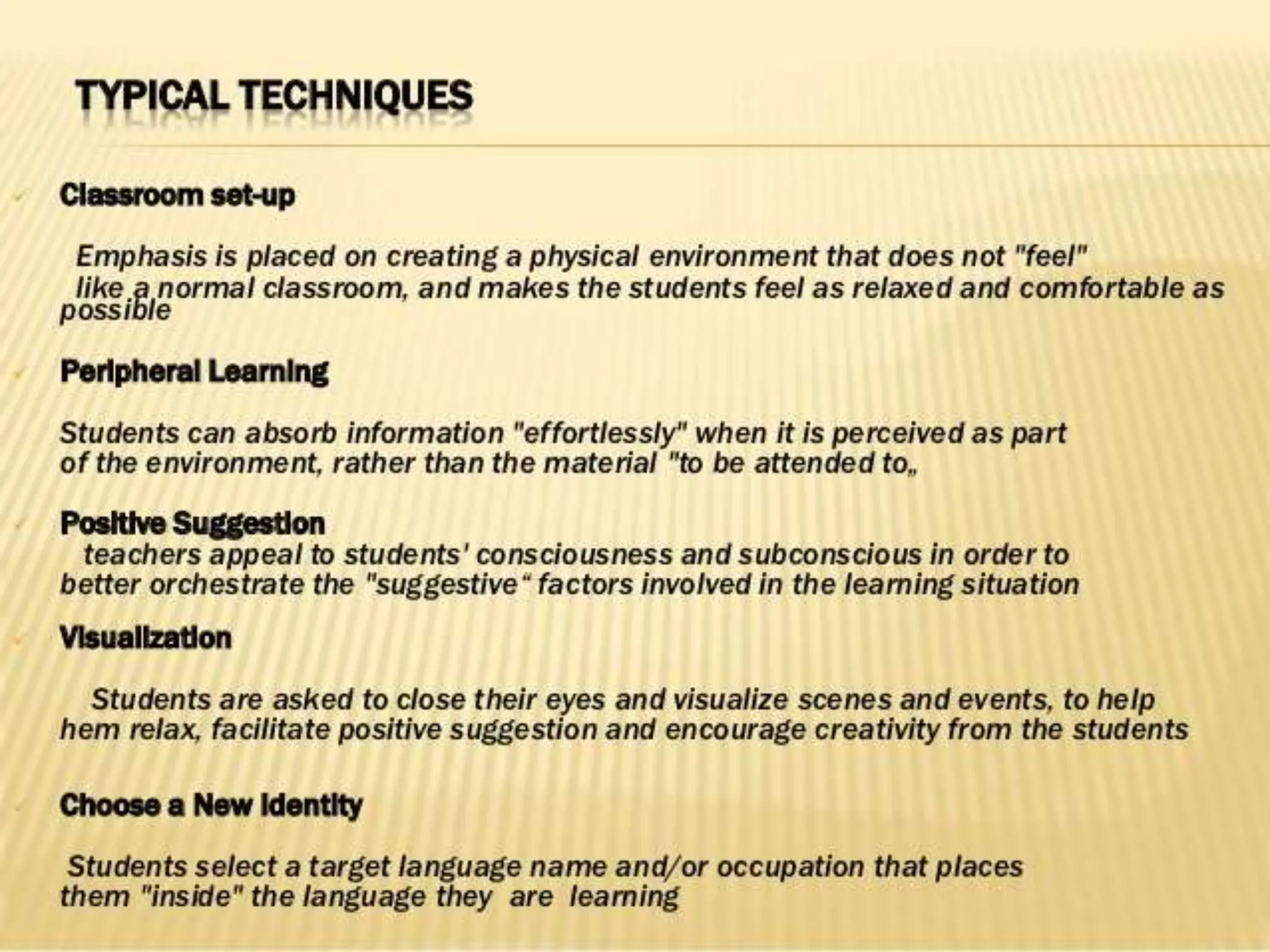 suggestopedia of learning in curriculum method