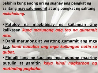 madalingmatukoy kung nasapangungusapURI NG SUGNAYSugnaynamakapag-iisa