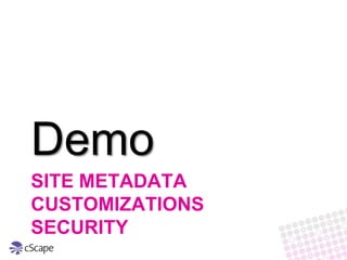 8. Create SharePoint ContentLists, Pages, Subsites etc