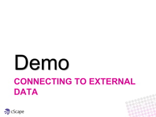 3. Connect to Data Sources outside of SharePoint