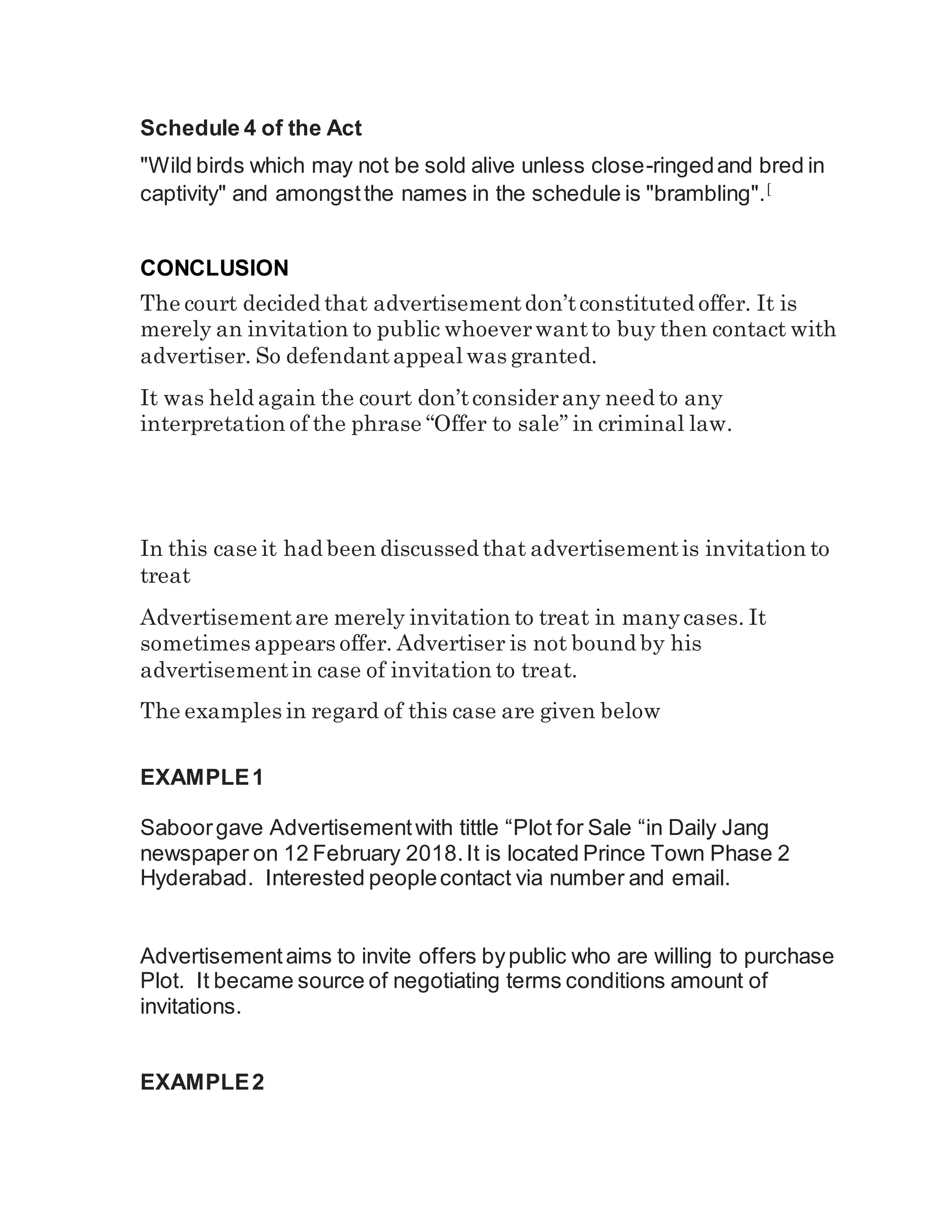 😱 Invitation to treat cases. Application of Invitation to treat in