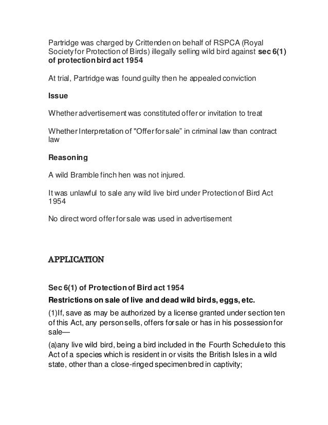 Contract Cases Of Invitation To Treat