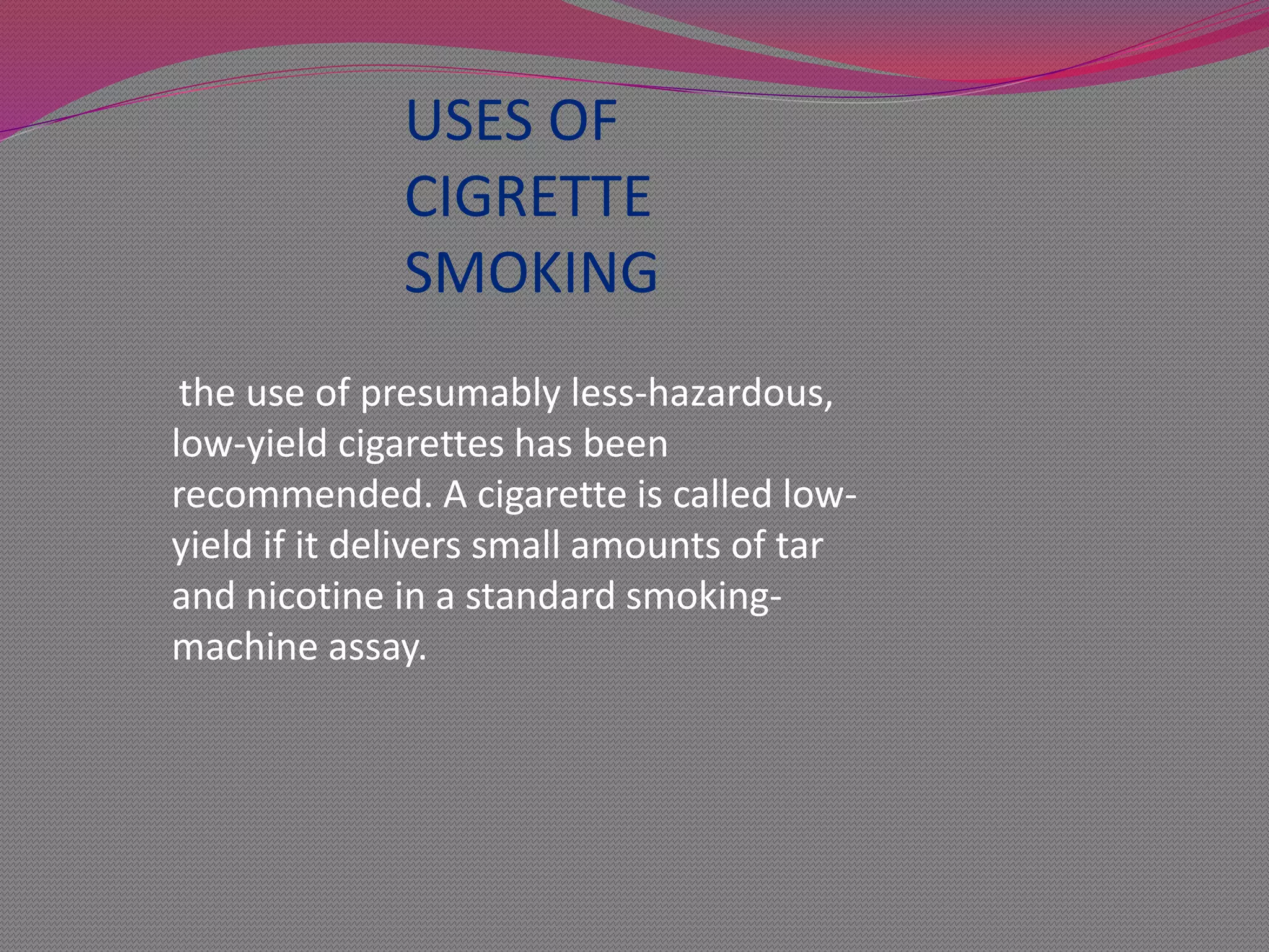 presentation on cigrette smoking PPT