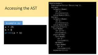 Hacking the Python AST | PPT