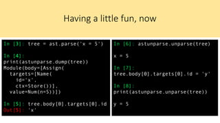 Hacking the Python AST | PPT