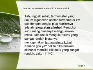 Suhu dan termometer | PPT