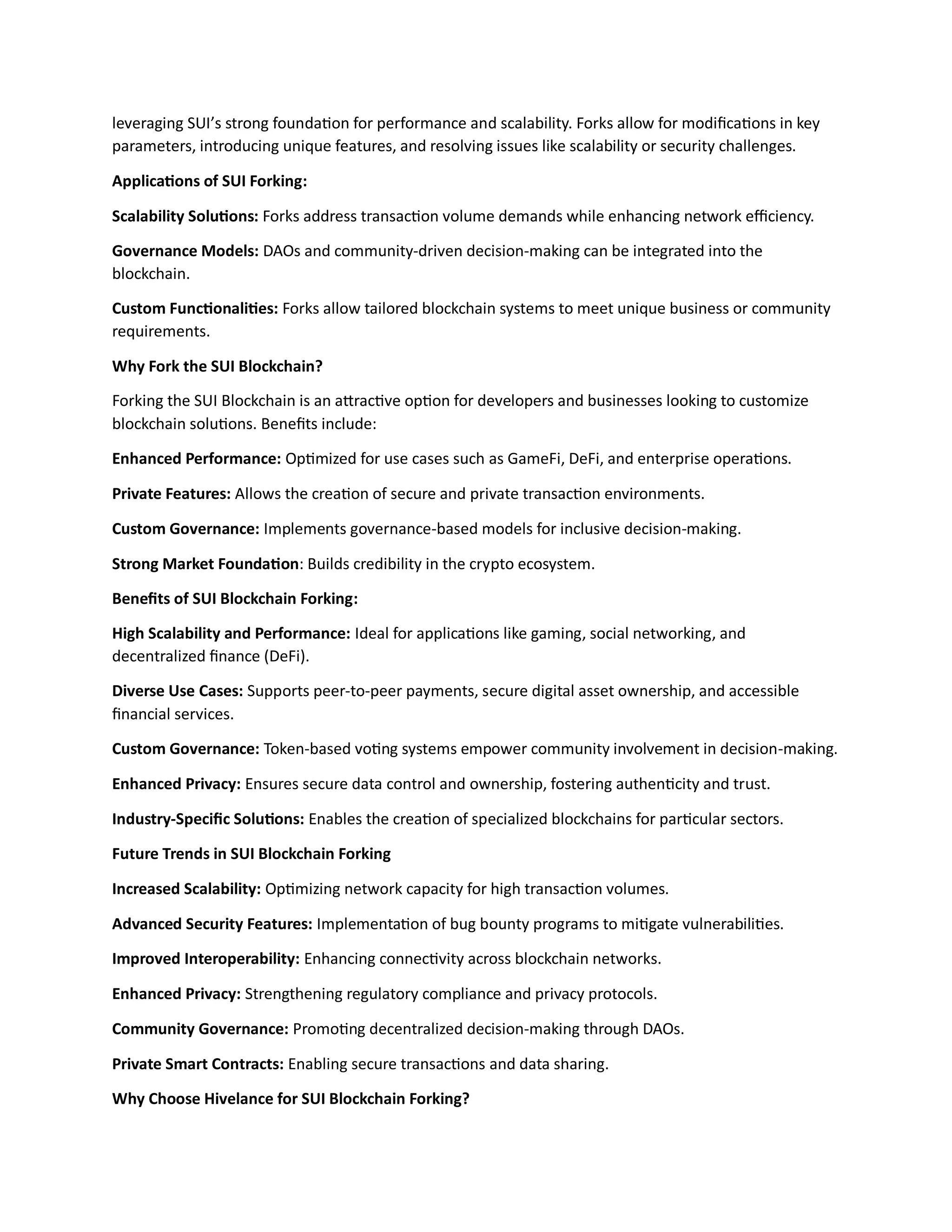 Exploring SUI Blockchain Forking: Custom Solutions for Decentralized  Applications | PDF