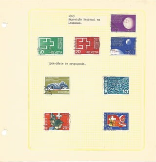 Álbum de Selos da Suíça de 1964 a 1966