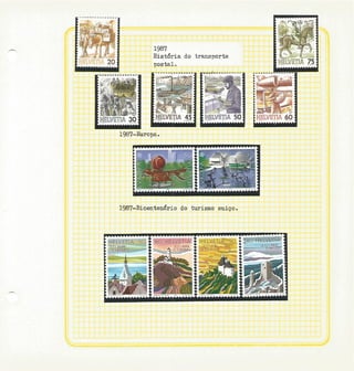 Coleção de Selos da Suíça de 1987 a 1994