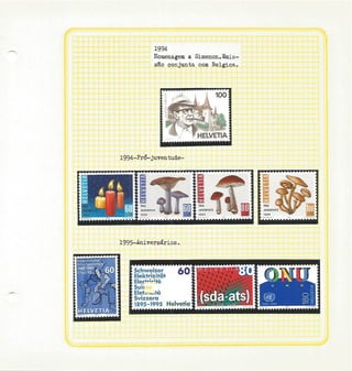 Coleção de Selos da Suíça de 1995 a 2006
