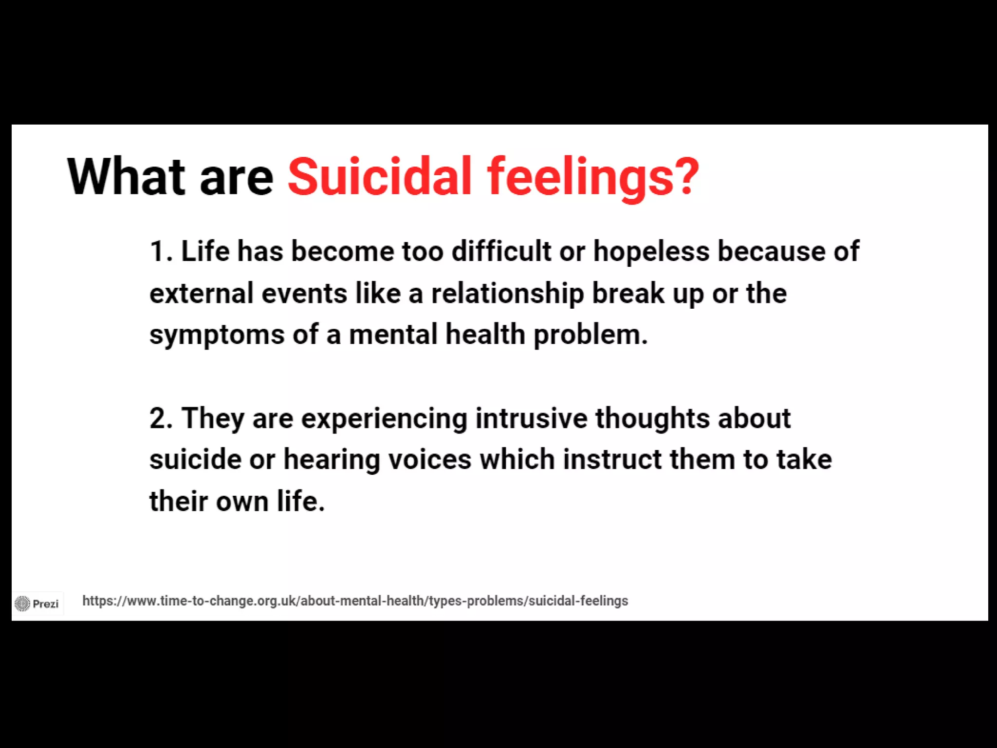 Suicidal Ideation: A Cry for Help