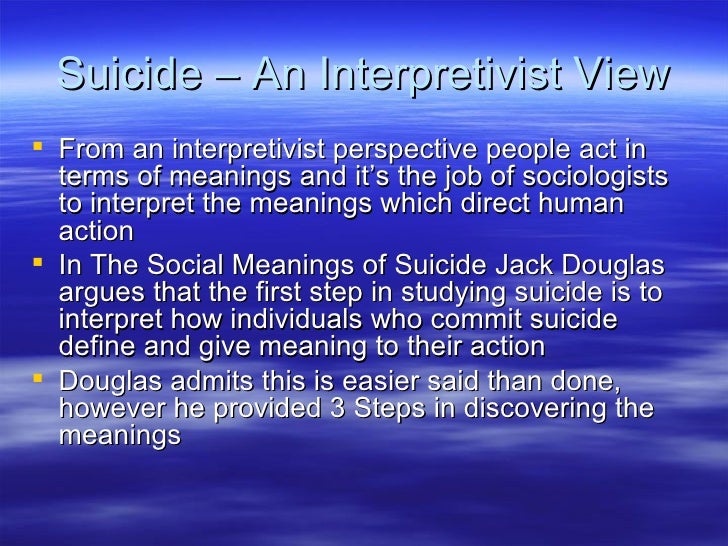 Suicide Is A Natural Process Of The