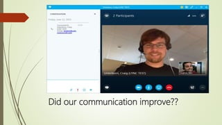 Did our communication improve??
 