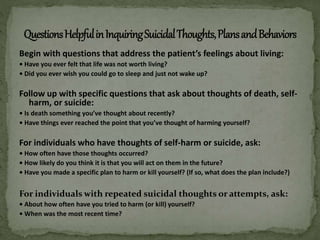 Suicide assessment | PPTX